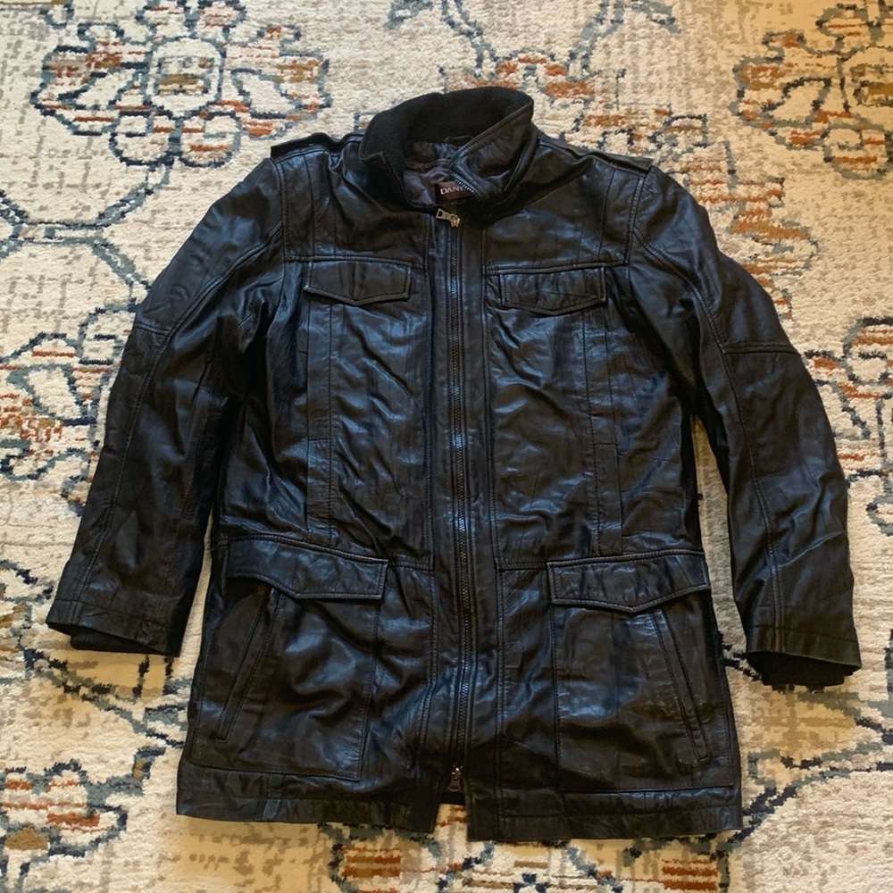 Danier Black Leather Jacket with Removeable Liner